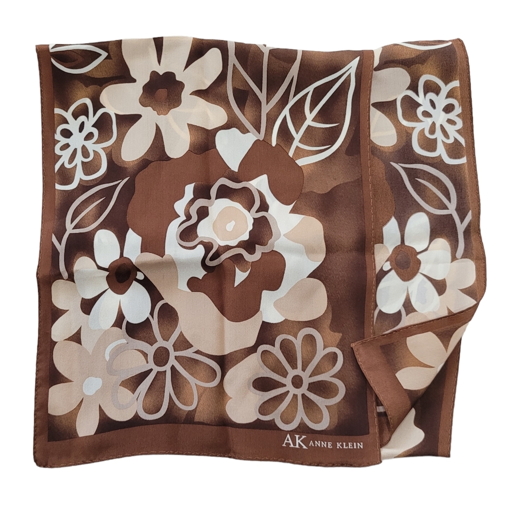 AK Scarf Rectangle Brown Floral
